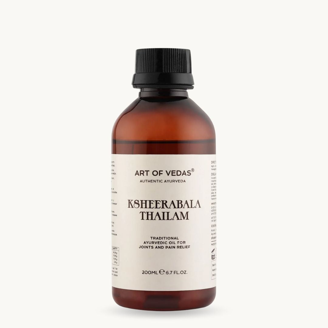 Art of Vedas Ksheerabala Thailam 200ml - Traditional Ayurvedic Oil for Joints and Pain Relief