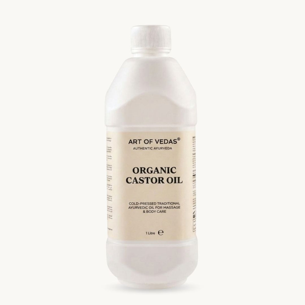 Art of Vedas, Organic Castor Oil, 1 liter, classical Ayurvedic preparation